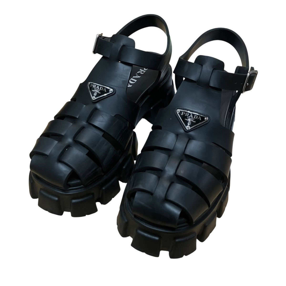 PRADA ラバーモノリスグルカサンダル 古着・中古-1枚目のアイテム画像