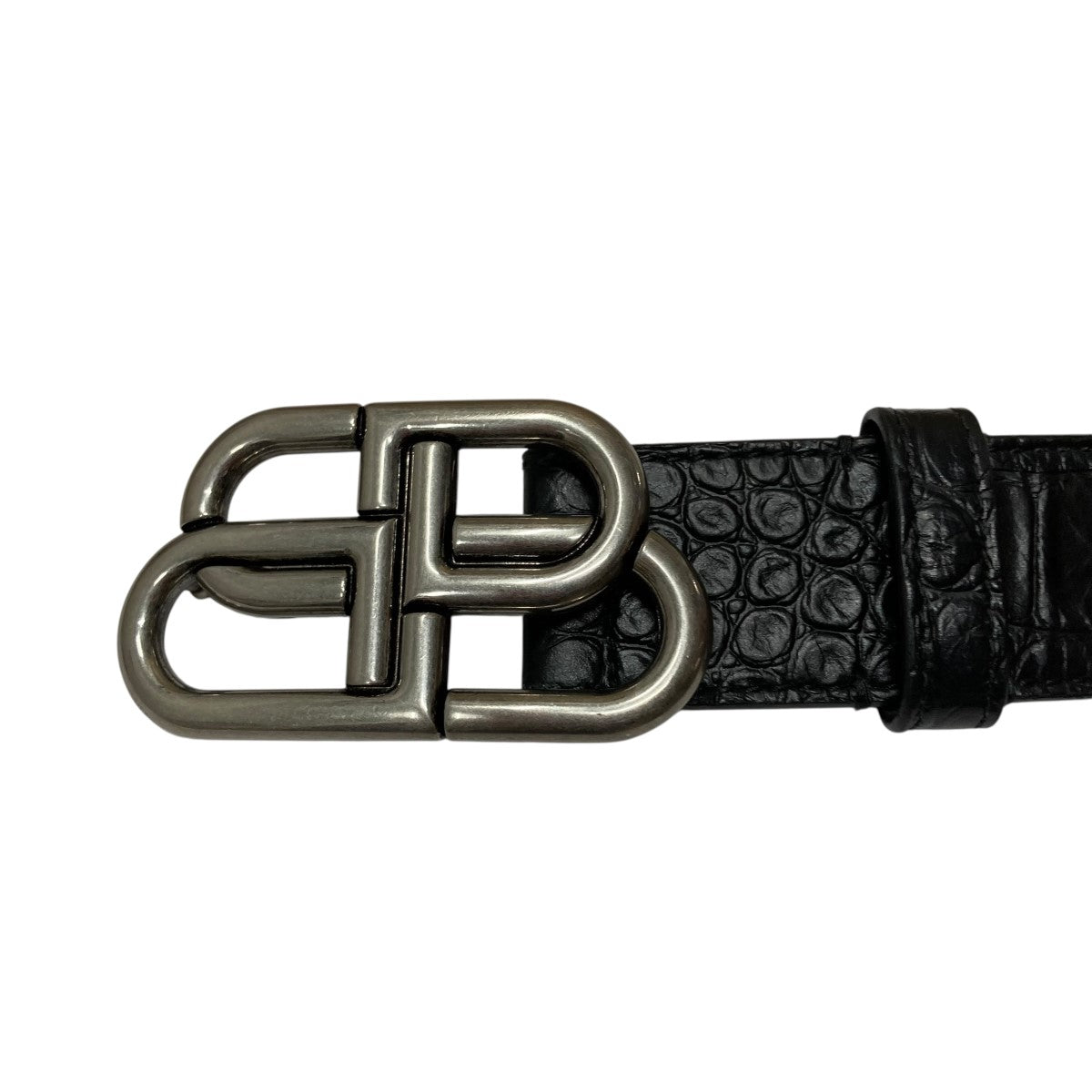 【未使用】BALENCIAGAバレンシアガ BBロゴ　ベルト　❤︎ BALENCIAGA(バレンシアガ) BBロゴバックルレザーベルト 570370