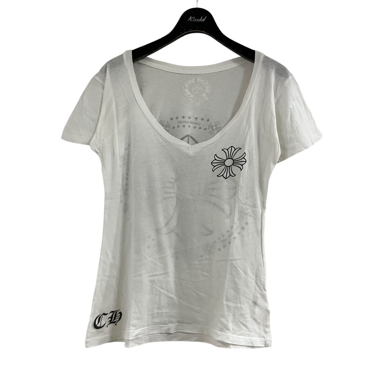 CHROME HEARTS VネックTシャツ 古着・中古-1枚目のアイテム画像