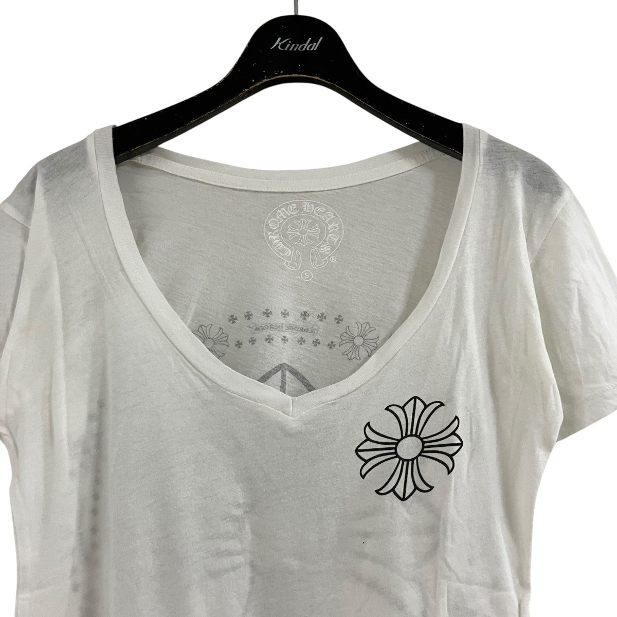 CHROME HEARTS VネックTシャツ 古着・中古-2枚目のアイテム画像