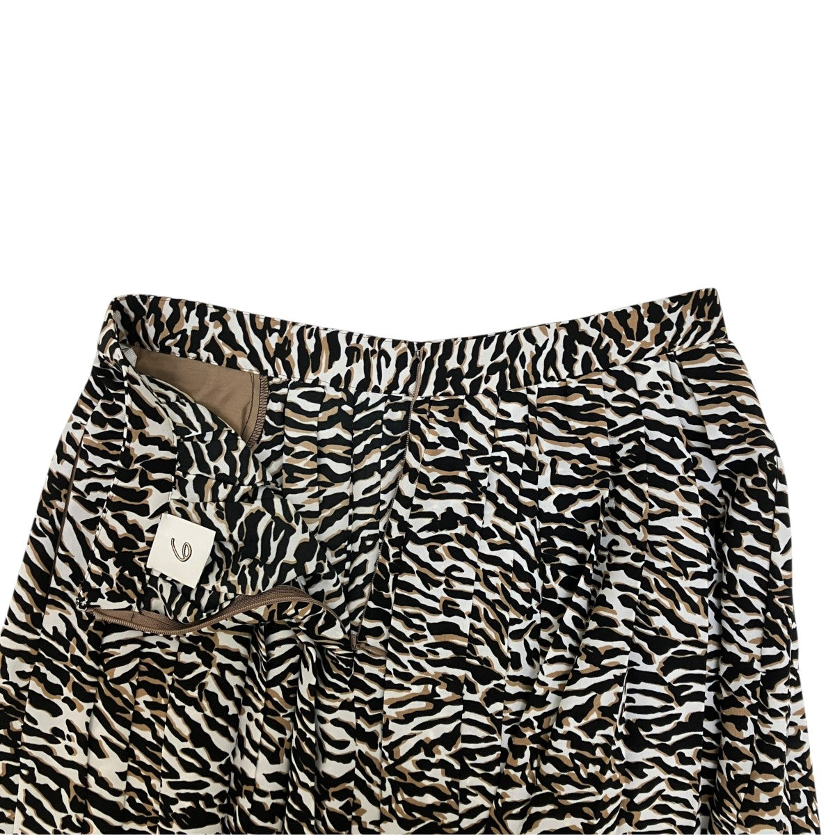 6(ROKU) BEAUTY＆YOUTH ZEBRA PRINT PLEATED SKIRTゼブラプリントプリーツスカート8624-299-0062 古着・中古-4枚目のアイテム画像