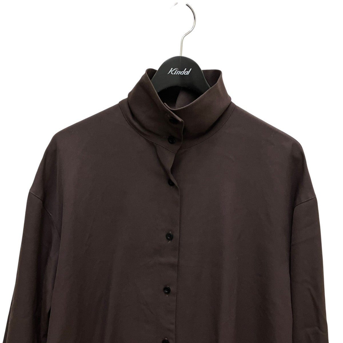 ウールツイル ハイネックロングシャツ39-06-84-06702
