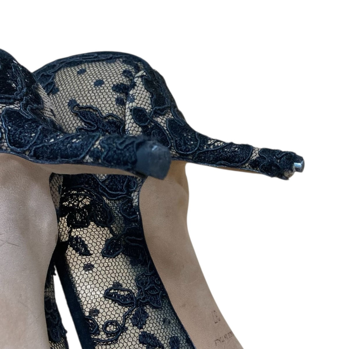 JIMMY CHOO(ジミーチュウ) ブラックレースピンヒールヒール ブラック