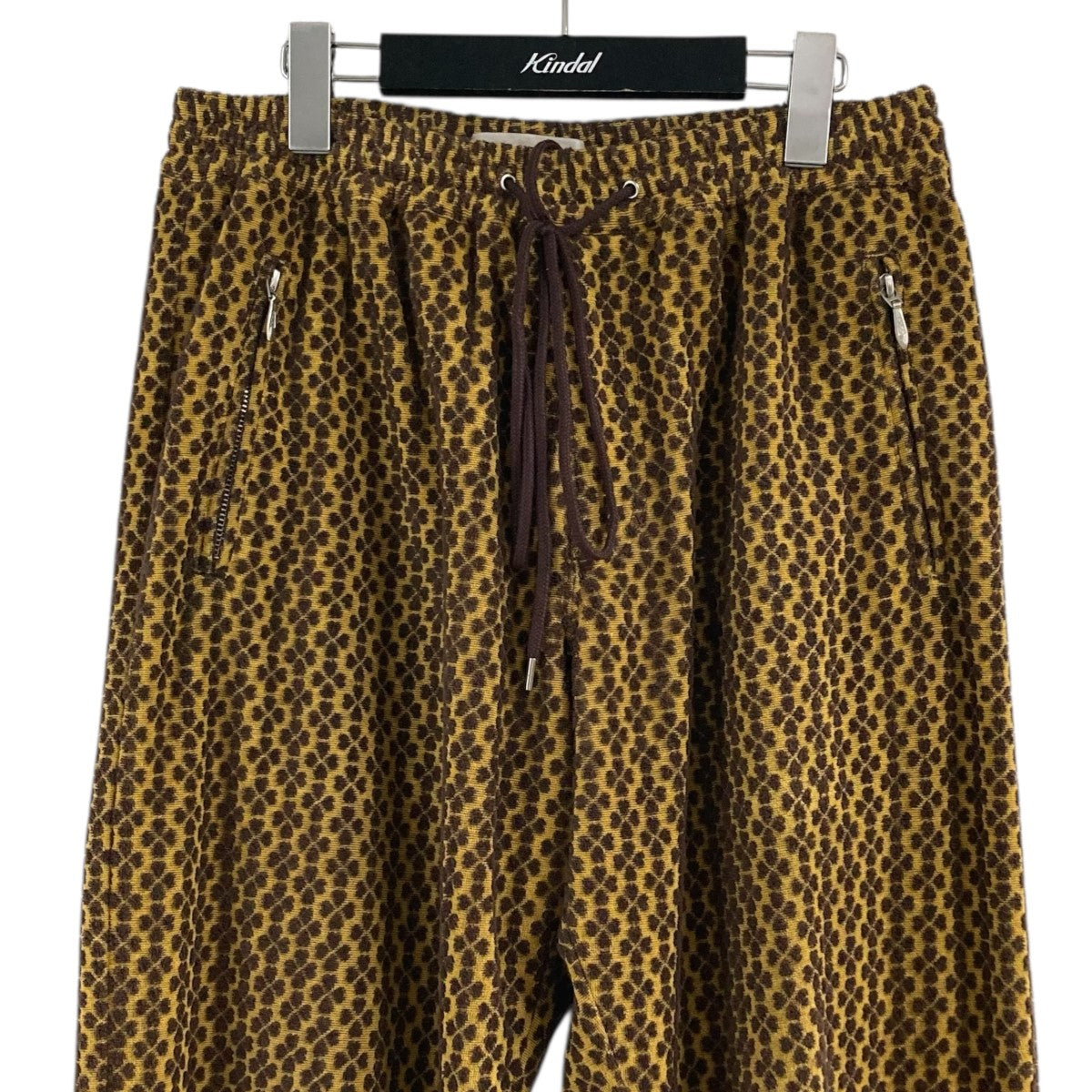 22AWCLOVER PILE FLARE PANTSクローバー柄トラックパンツMVFW-PT1022