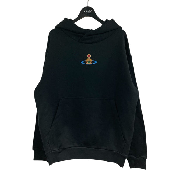 ヴィヴィアンウエストウッド オーブ刺繍 ワッフルプルオーバーパーカー ヴィヴィアンウエストウッド オーブ刺繍 ワッフルプルオーバーパーカー