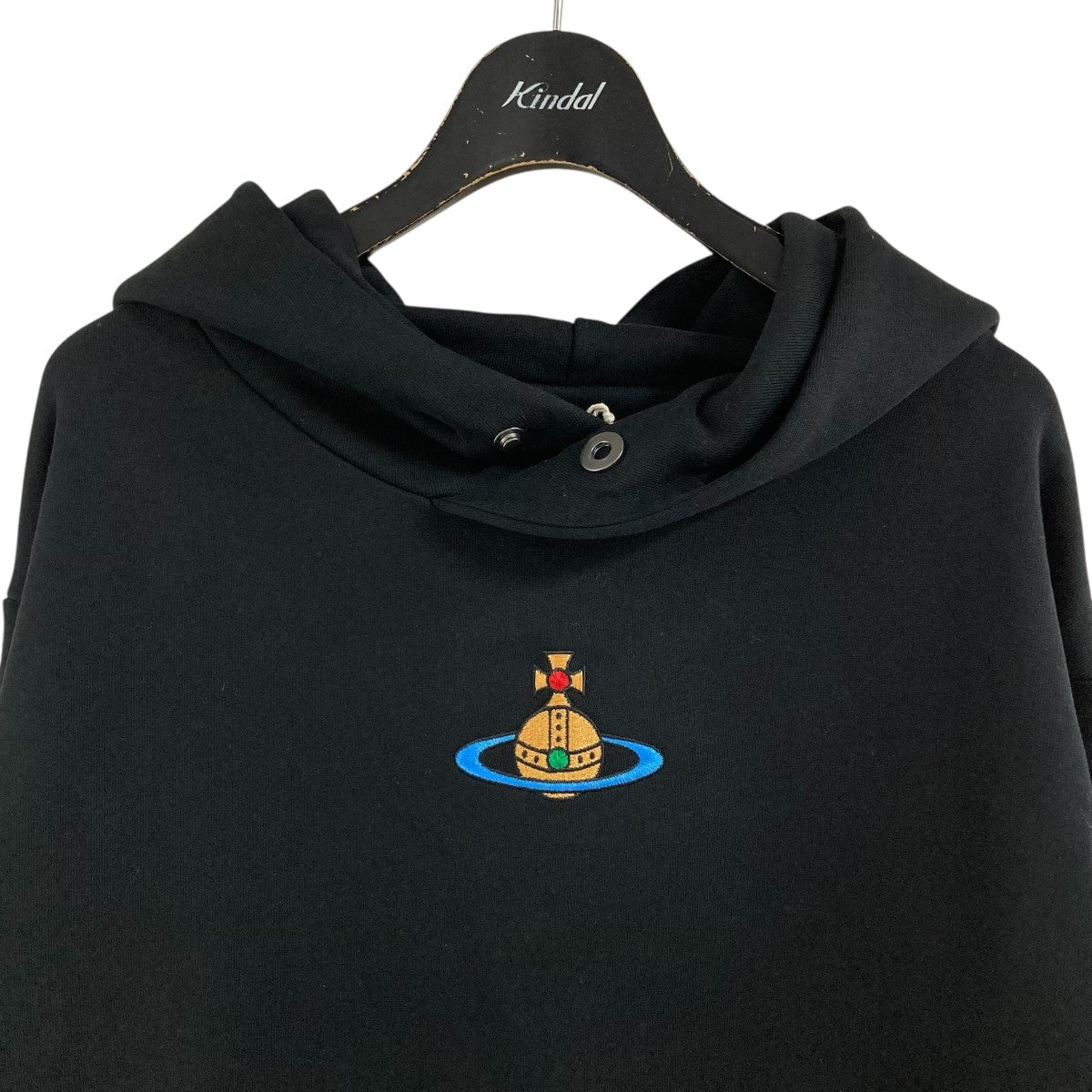 ヴィヴィアンウエストウッド オーブ刺繍 ワッフルプルオーバーパーカー ヴィヴィアンウエストウッド オーブ刺繍 ワッフルプルオーバーパーカー