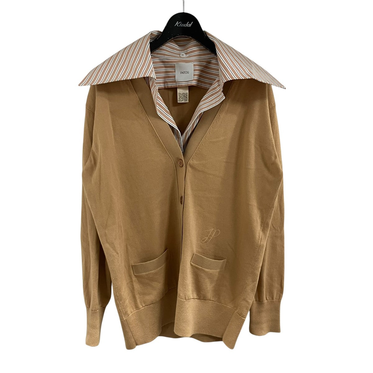 PATOU パトゥ カーディガン XS 茶 【古着】【中古】【送料無料】 PATOU - PATOU パトゥ カーディガン XS 茶 【古着】【中古】【送料無料