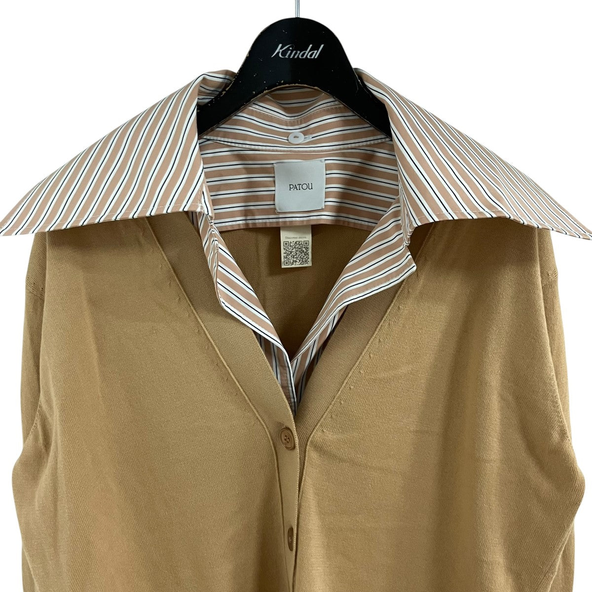 カラー付カーディガン