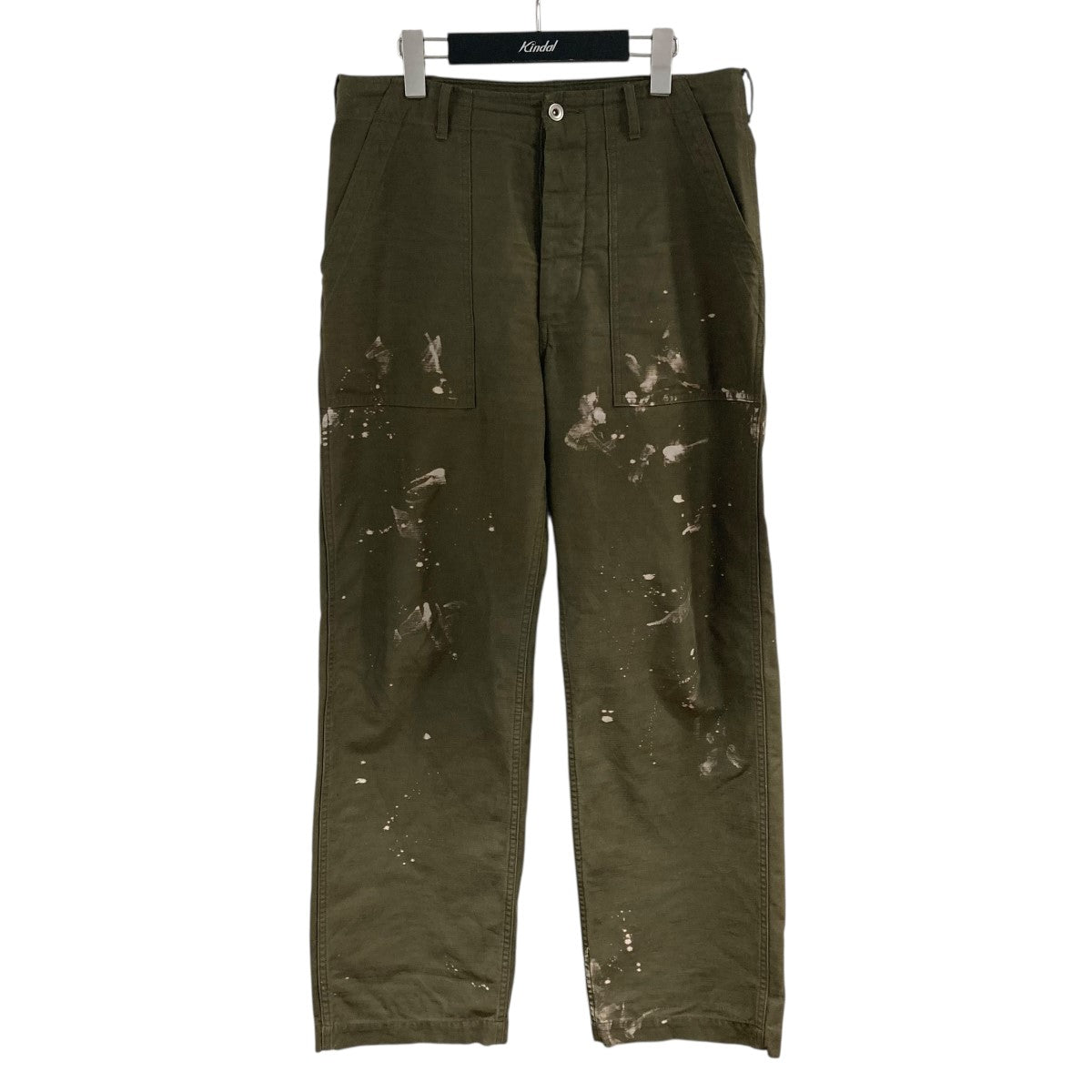 AURALEE(オーラリー) ペイントカーゴパンツ A25AP01BP オリーブ サイズ