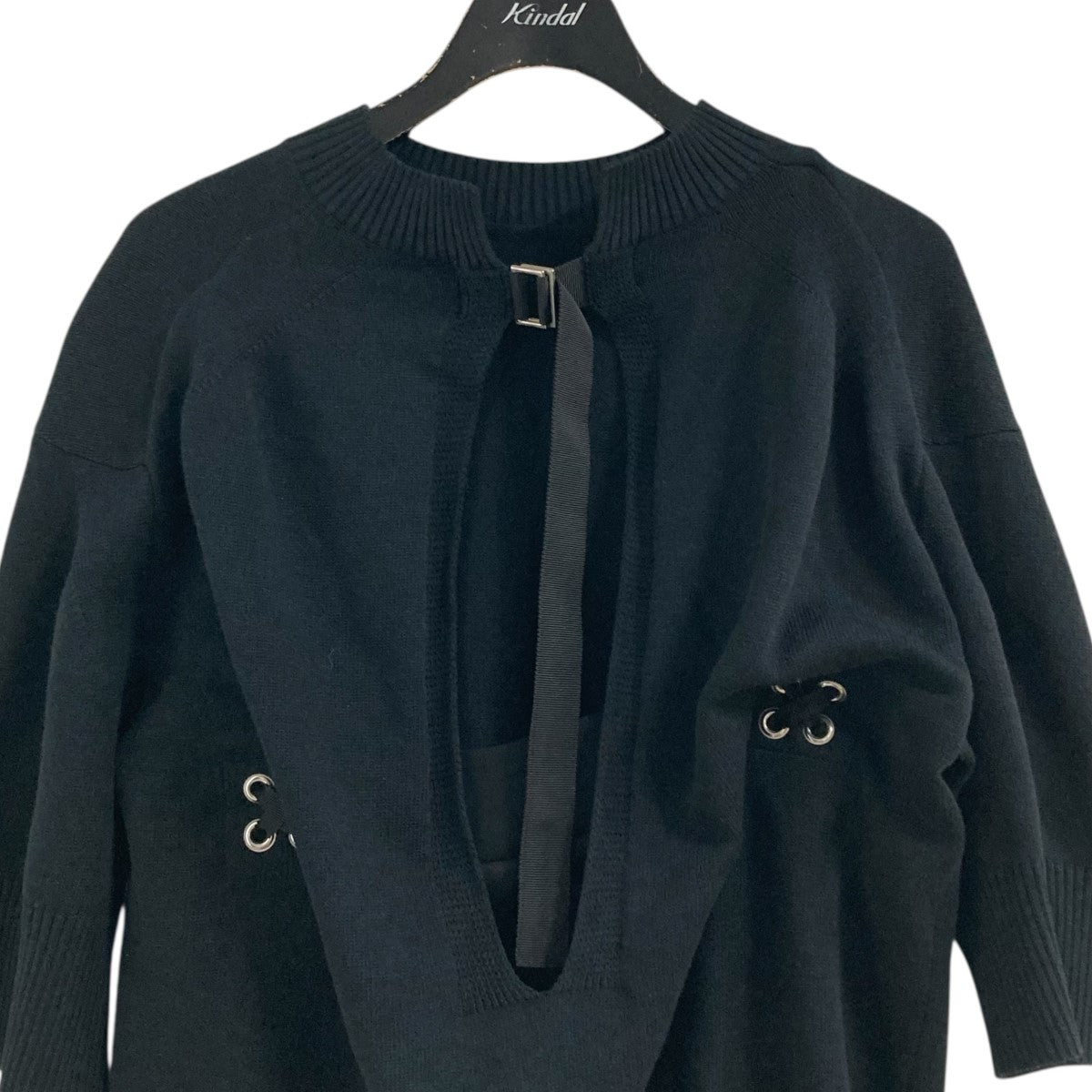 sacai 20SSハーフスリーブレースドッキングセーター20-04876 古着・中古-2枚目のアイテム画像