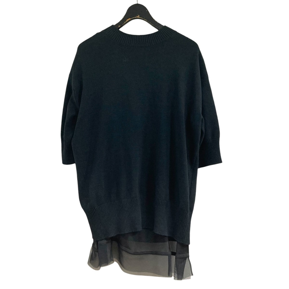 sacai 20SSハーフスリーブレースドッキングセーター20-04876 古着・中古-3枚目のアイテム画像