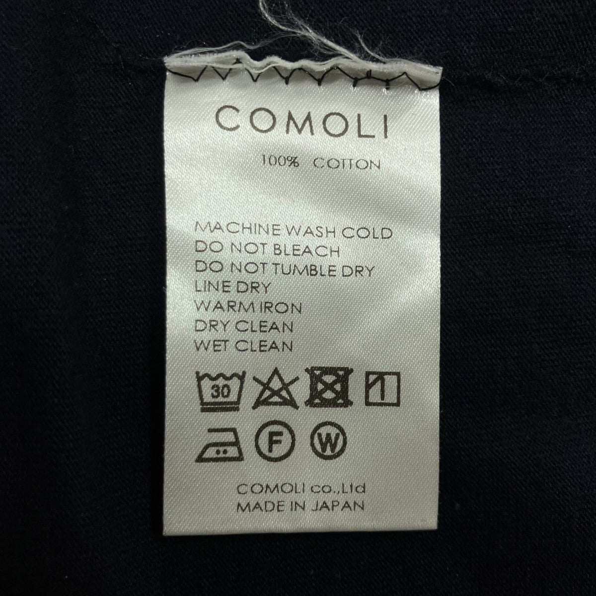 COMOLI 空紡天竺半袖Tシャツ 古着・中古-7枚目のアイテム画像
