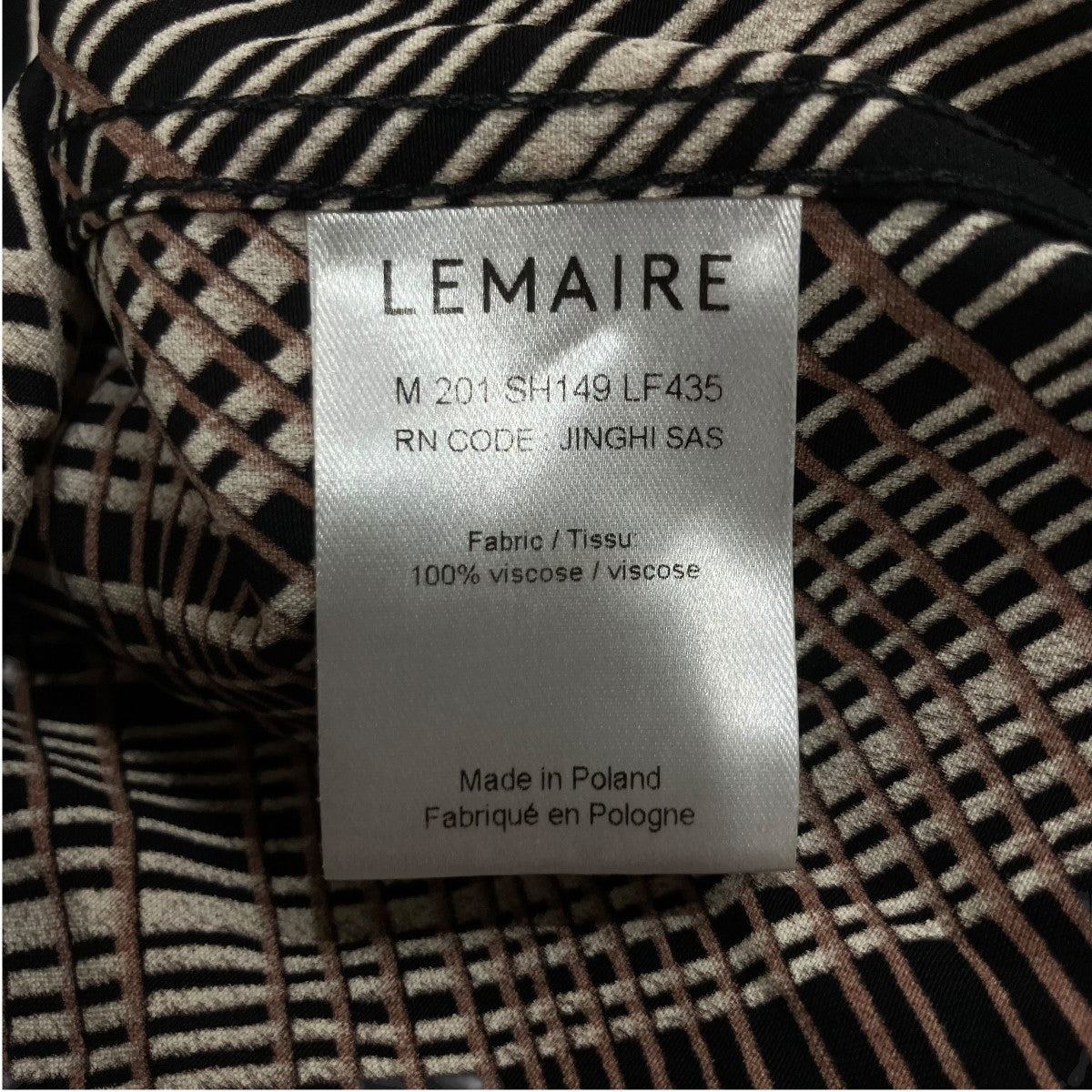 LEMAIRE プリント 長袖シャツ 古着・中古-6枚目のアイテム画像