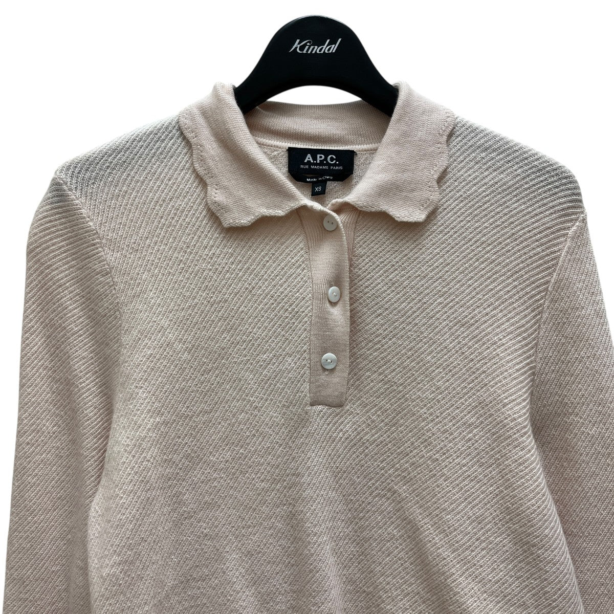 A．P．C． ニットポロシャツ22H2-WVBBO-F23173 古着・中古-3枚目のアイテム画像