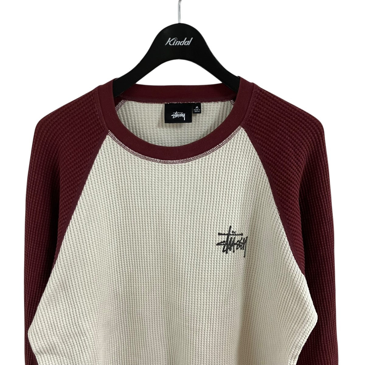 stussy(ステューシー) サーマルカットソー 1140362 レッド×アイボリー