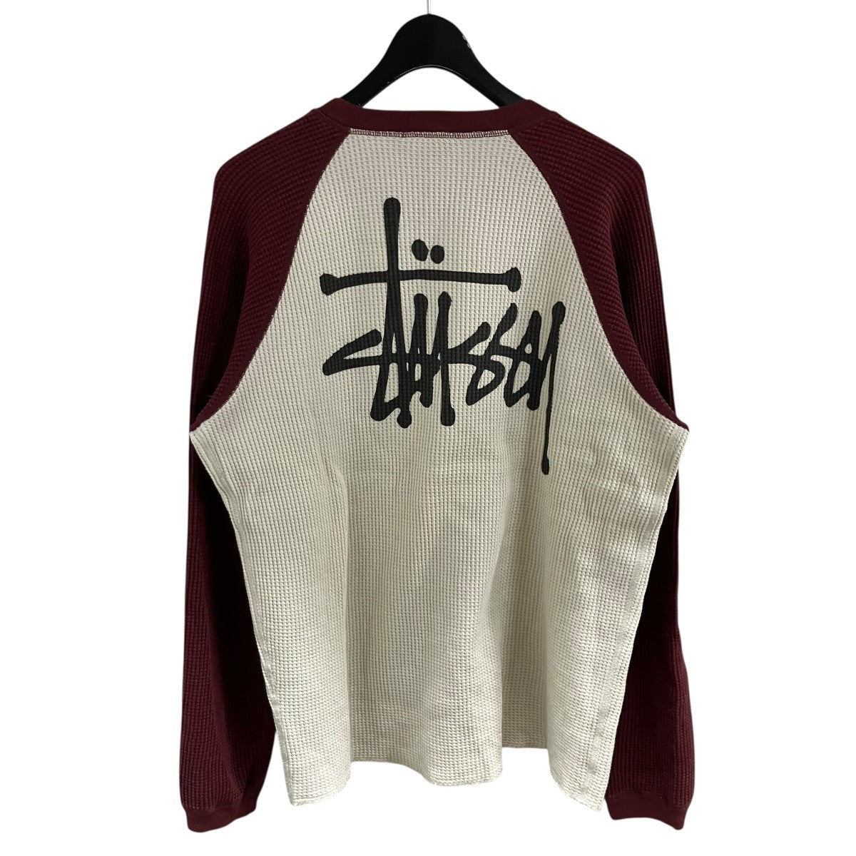 stussy(ステューシー) サーマルカットソー 1140362 レッド×アイボリー