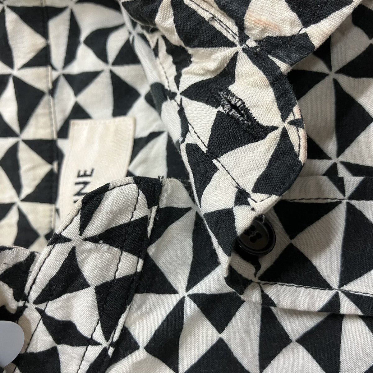 CELINE カレイドスコーププリント レーヨン ルーズシャツ 古着・中古-8枚目のアイテム画像