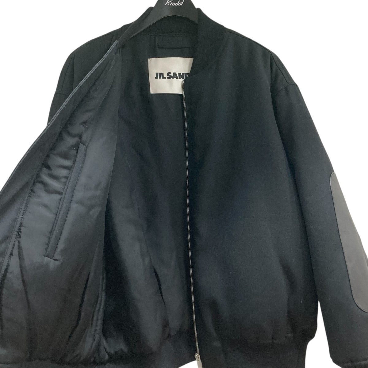 JIL SANDER レザーエルボーパット中綿ボンバージャケットJ22BN0159 古着・中古-5枚目のアイテム画像