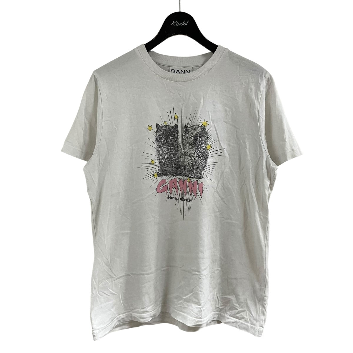 Ganni キャットTシャツ 古着・中古-1枚目のアイテム画像