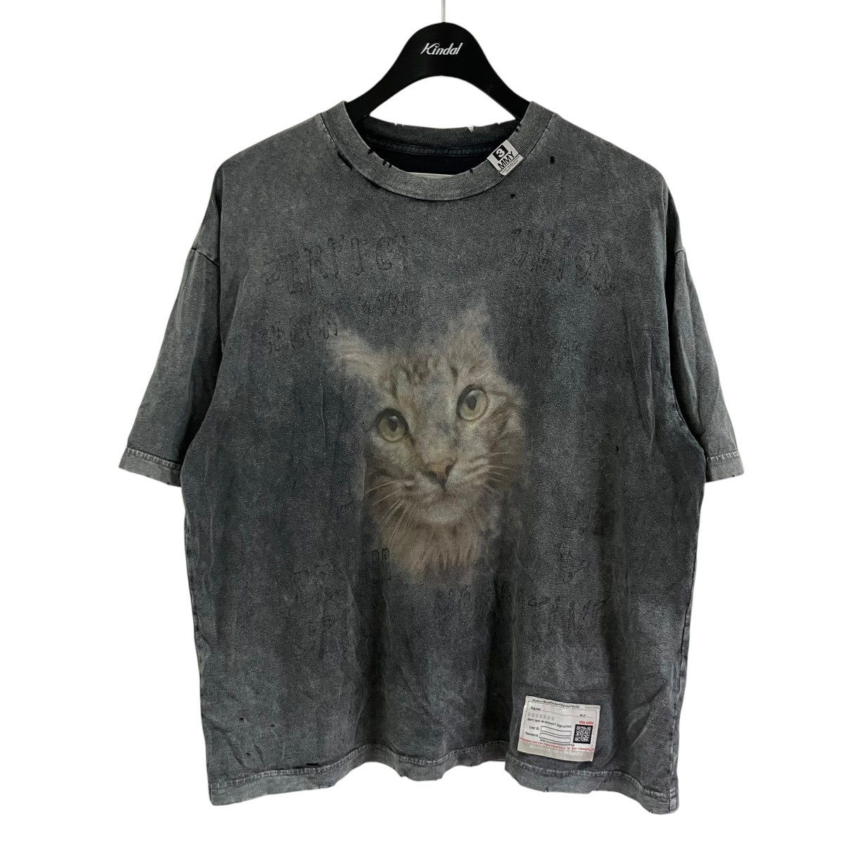 Maison MIHARA YASUHIRO キャットヴィンテージ加工Tシャツ 古着・中古-1枚目のアイテム画像