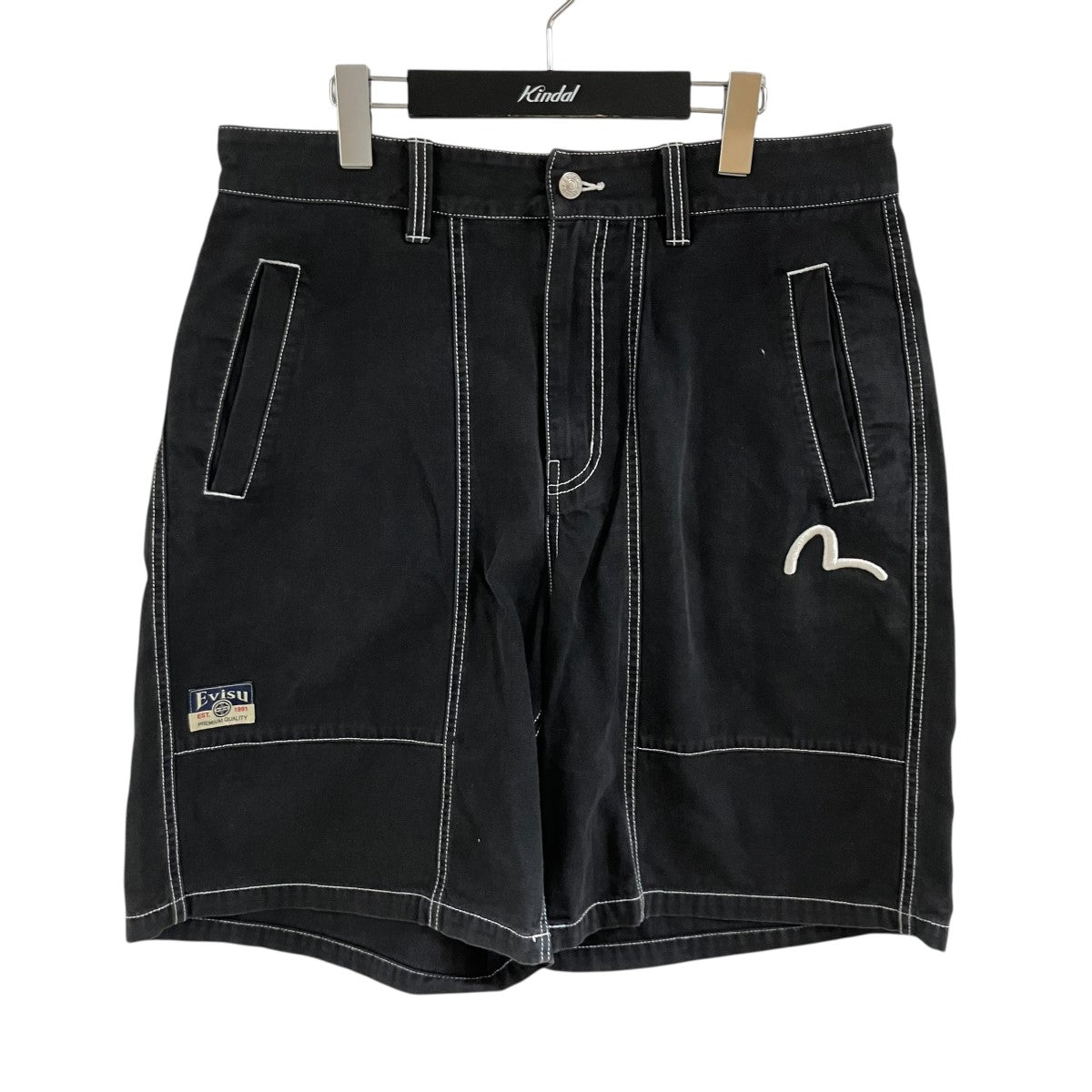 EVISU バックプリントショートパンツ 古着・中古-1枚目のアイテム画像