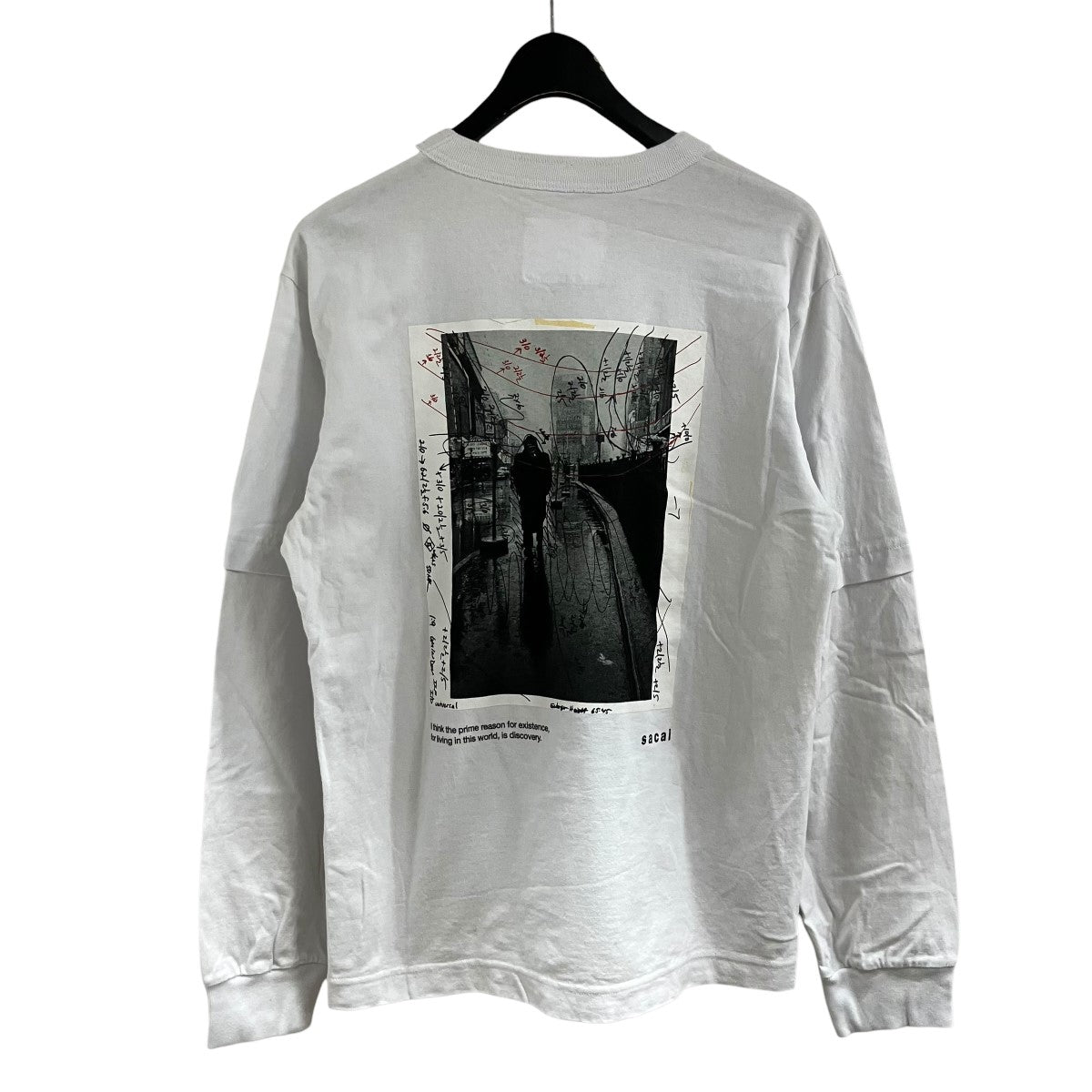 sacai バックプリントカットソー 古着・中古-4枚目のアイテム画像