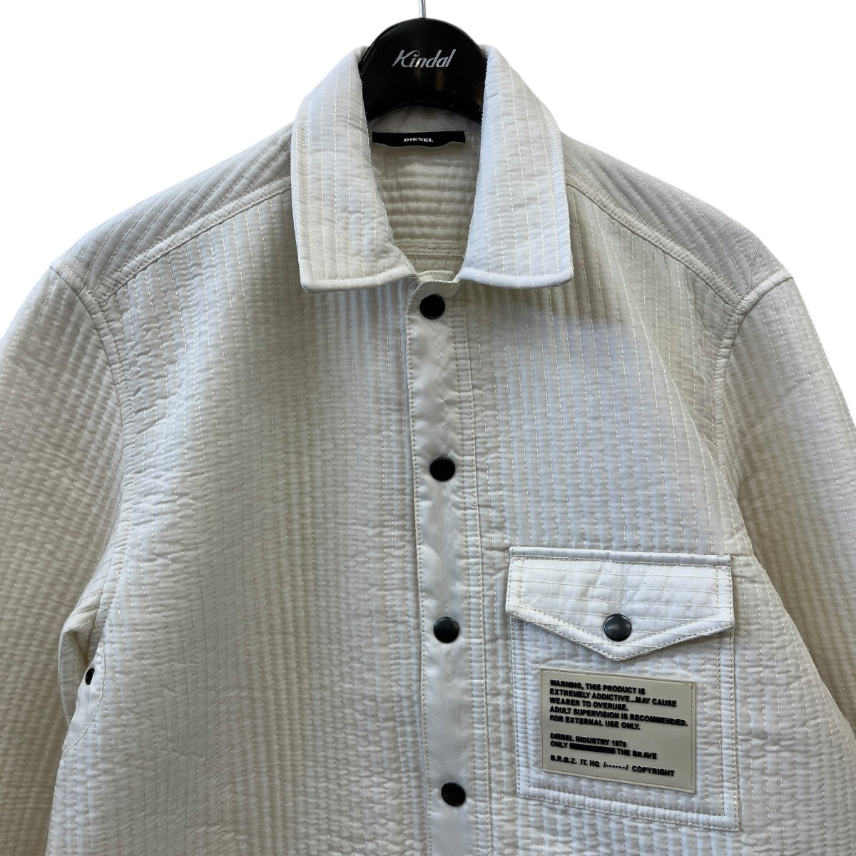 DIESEL S-TITCHキルティングシャツジャケット 古着・中古-3枚目のアイテム画像