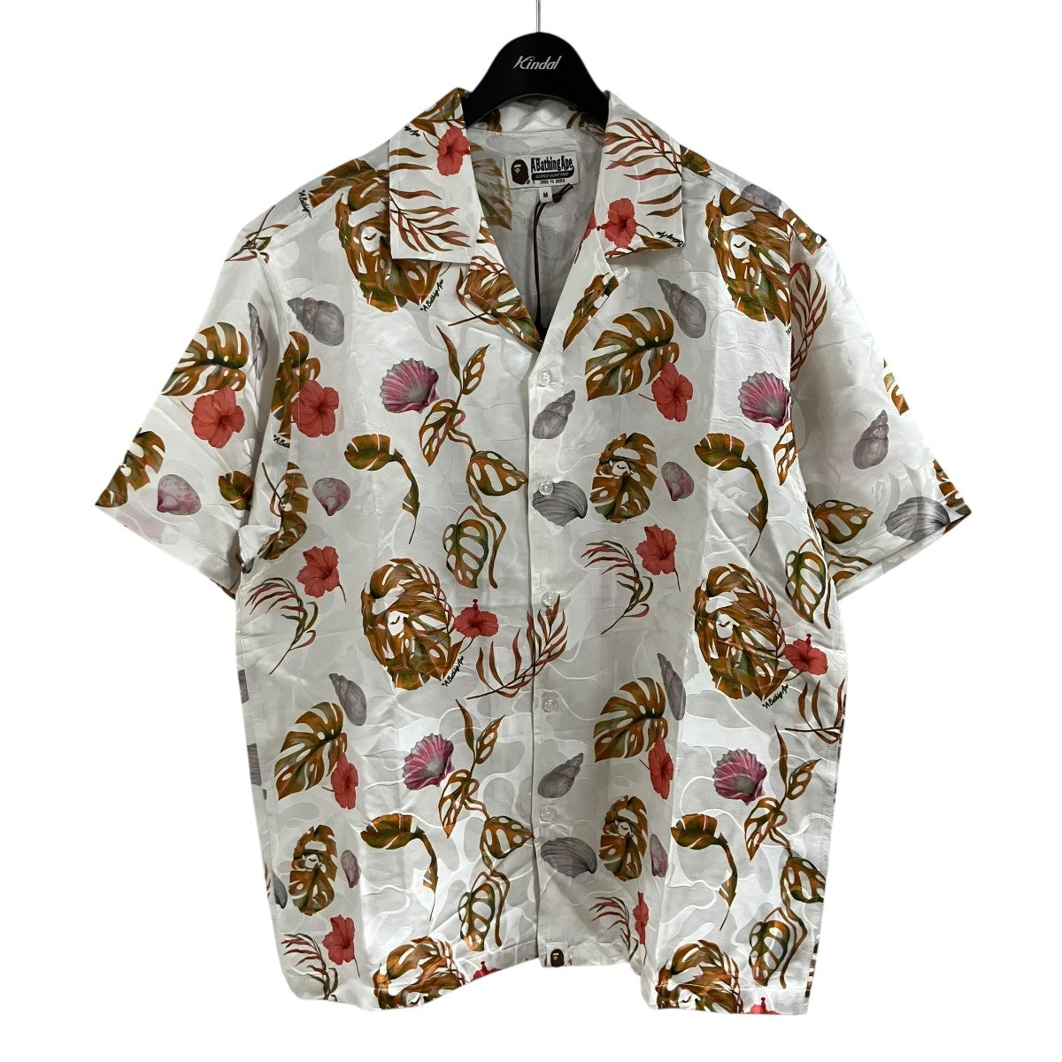 A BATHING APE 総柄オープンカラーシャツ 古着・中古-1枚目のアイテム画像