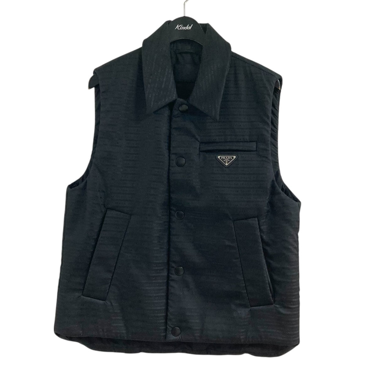 PRADA 三角プレート付きパデッドベストSGC058 古着・中古-1枚目のアイテム画像