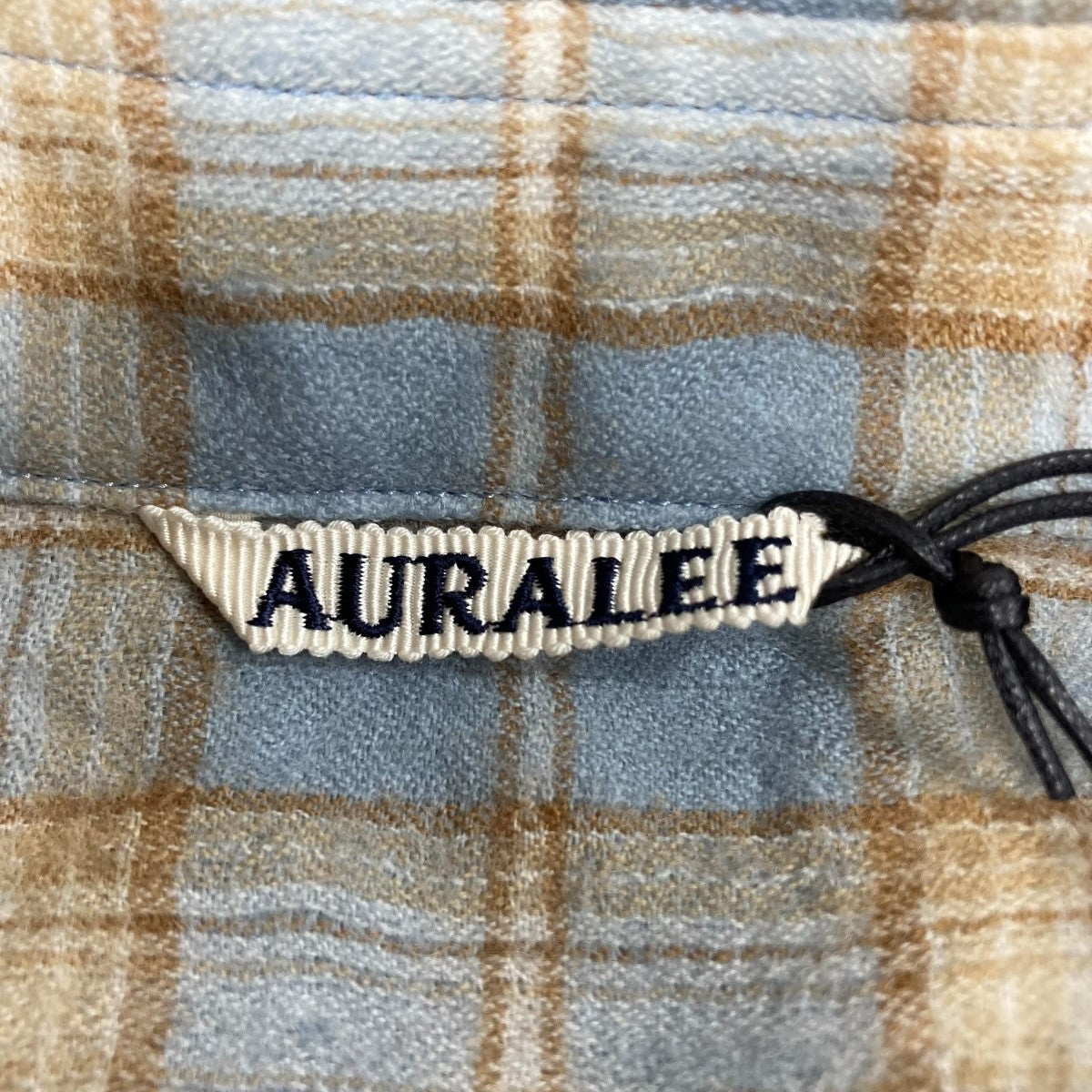 AURALEE(オーラリー) エアリーウールチェックシャツ A25AS01WN スカイ
