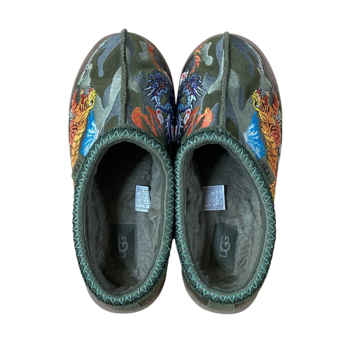 ｢Tasman Slipper Burnt Camo ?Olive”｣刺しゅうスリッパ1172070