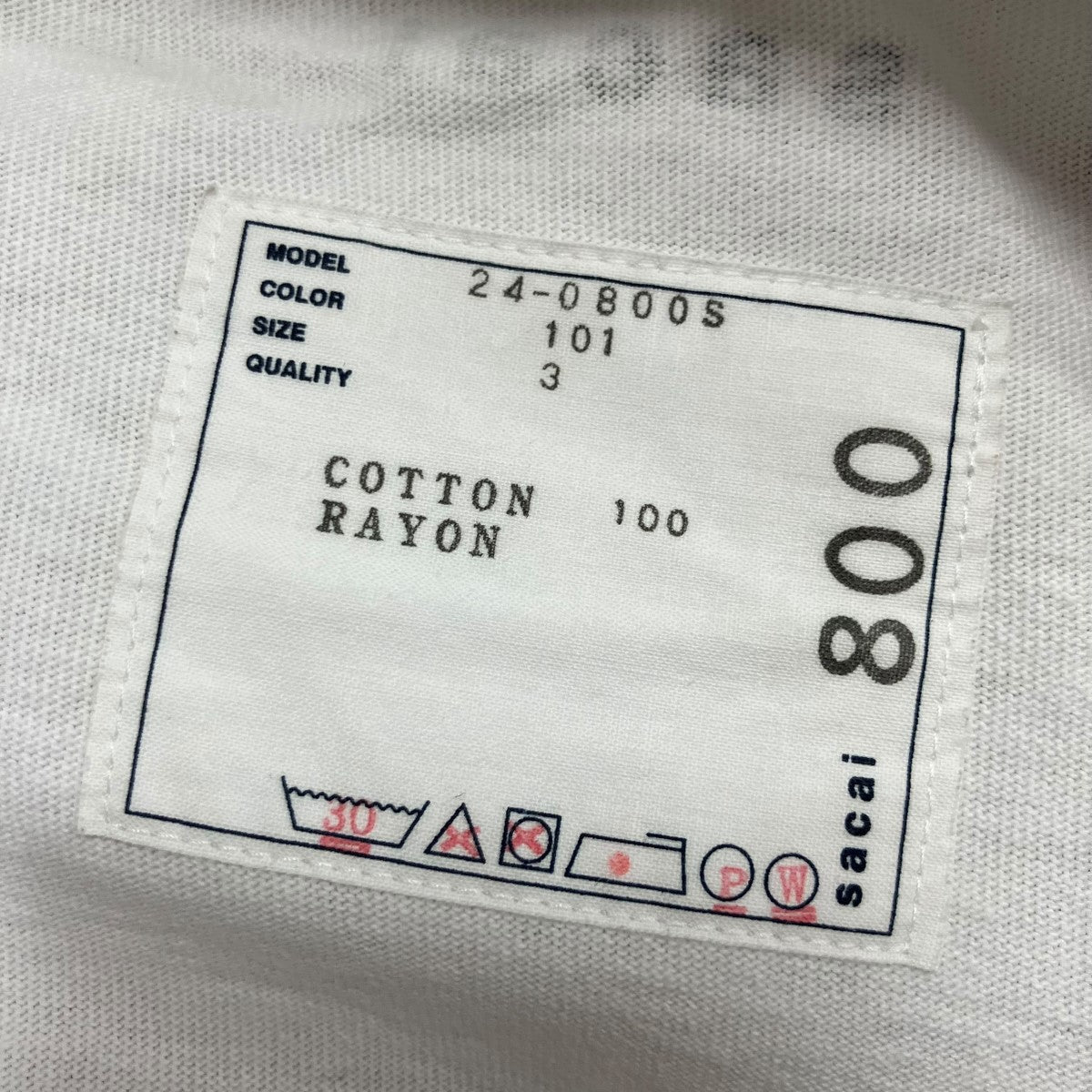 sacai 半袖Tシャツ 古着・中古-5枚目のアイテム画像