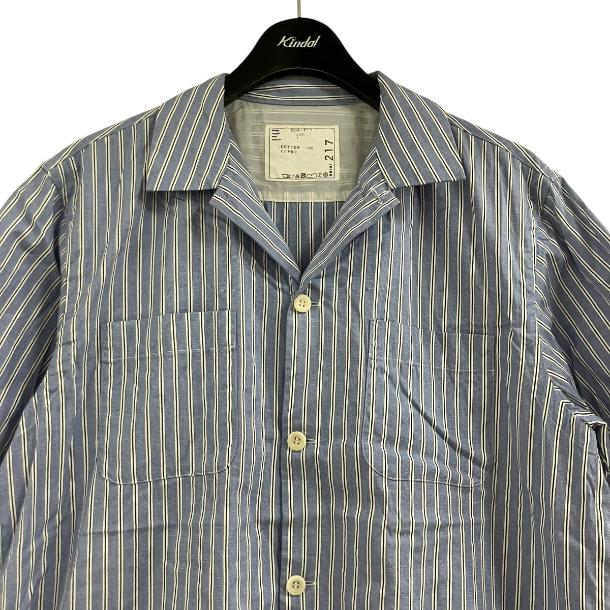 sacai(サカイ) オープンカラーストライプシャツ SCM-217 スカイブルー