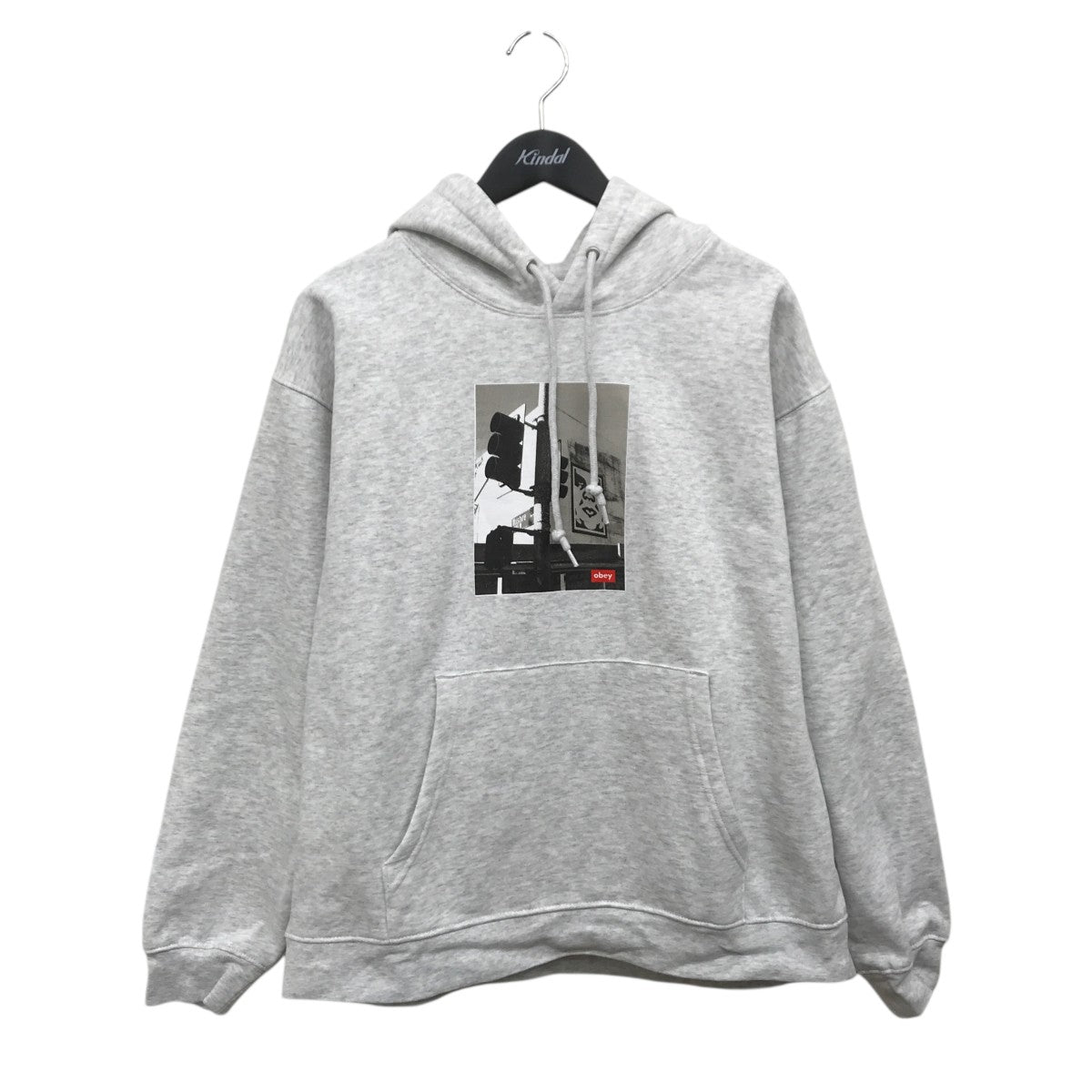 OBEY プリントプルオーバーパーカー 古着・中古-1枚目のアイテム画像