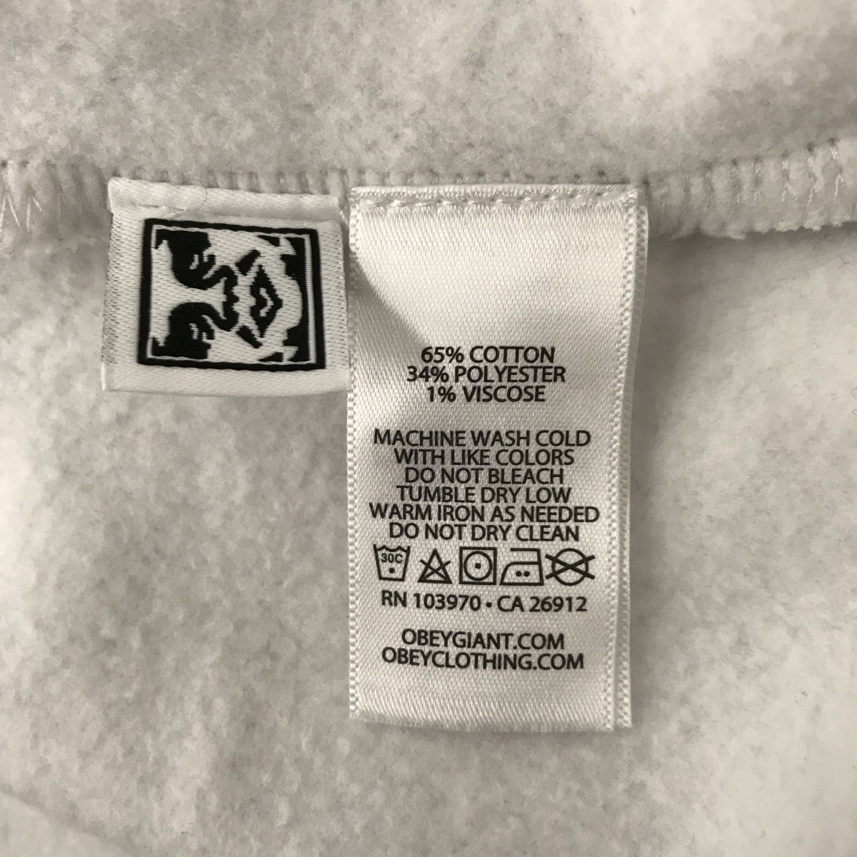 OBEY プリントプルオーバーパーカー 古着・中古-4枚目のアイテム画像