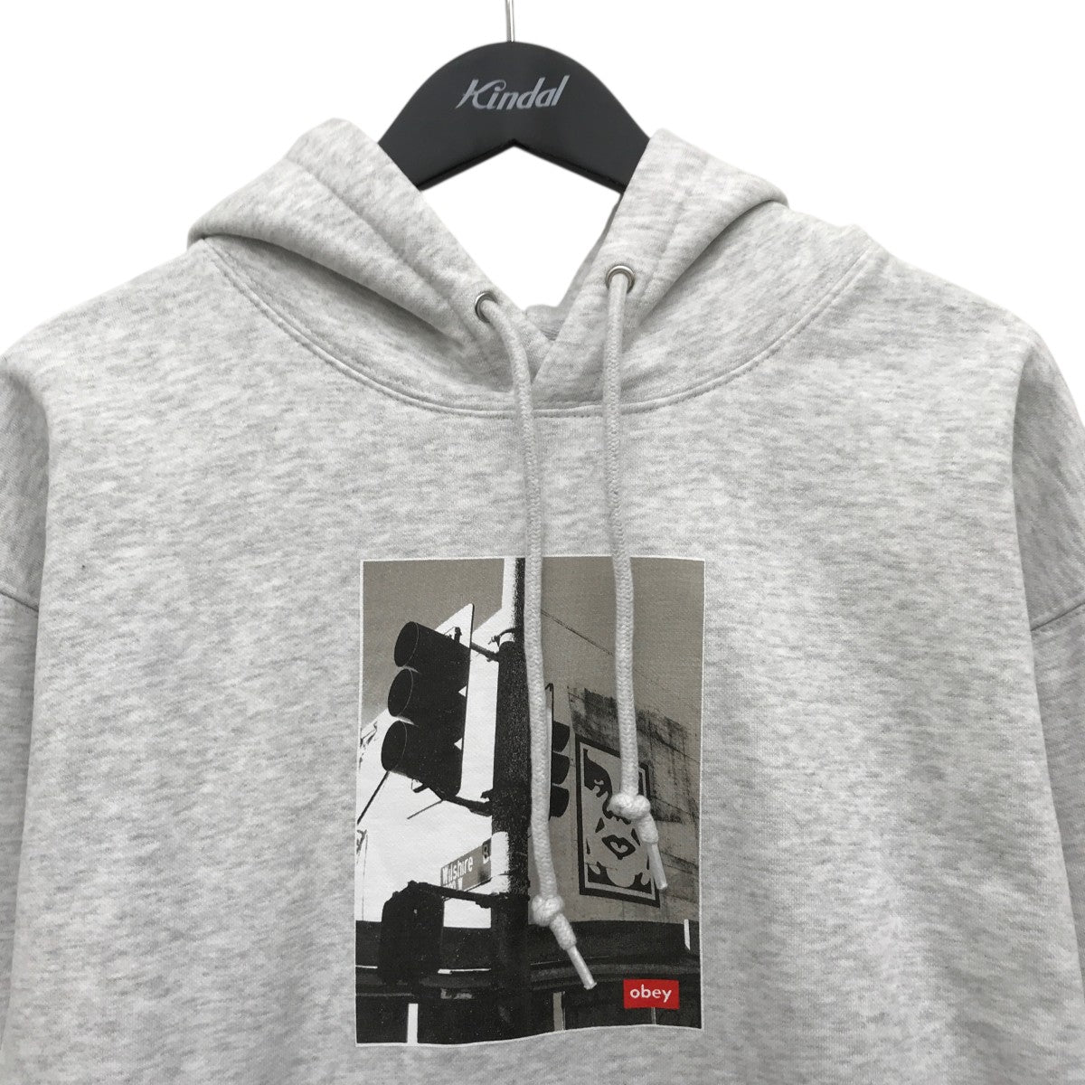 OBEY プリントプルオーバーパーカー 古着・中古-5枚目のアイテム画像