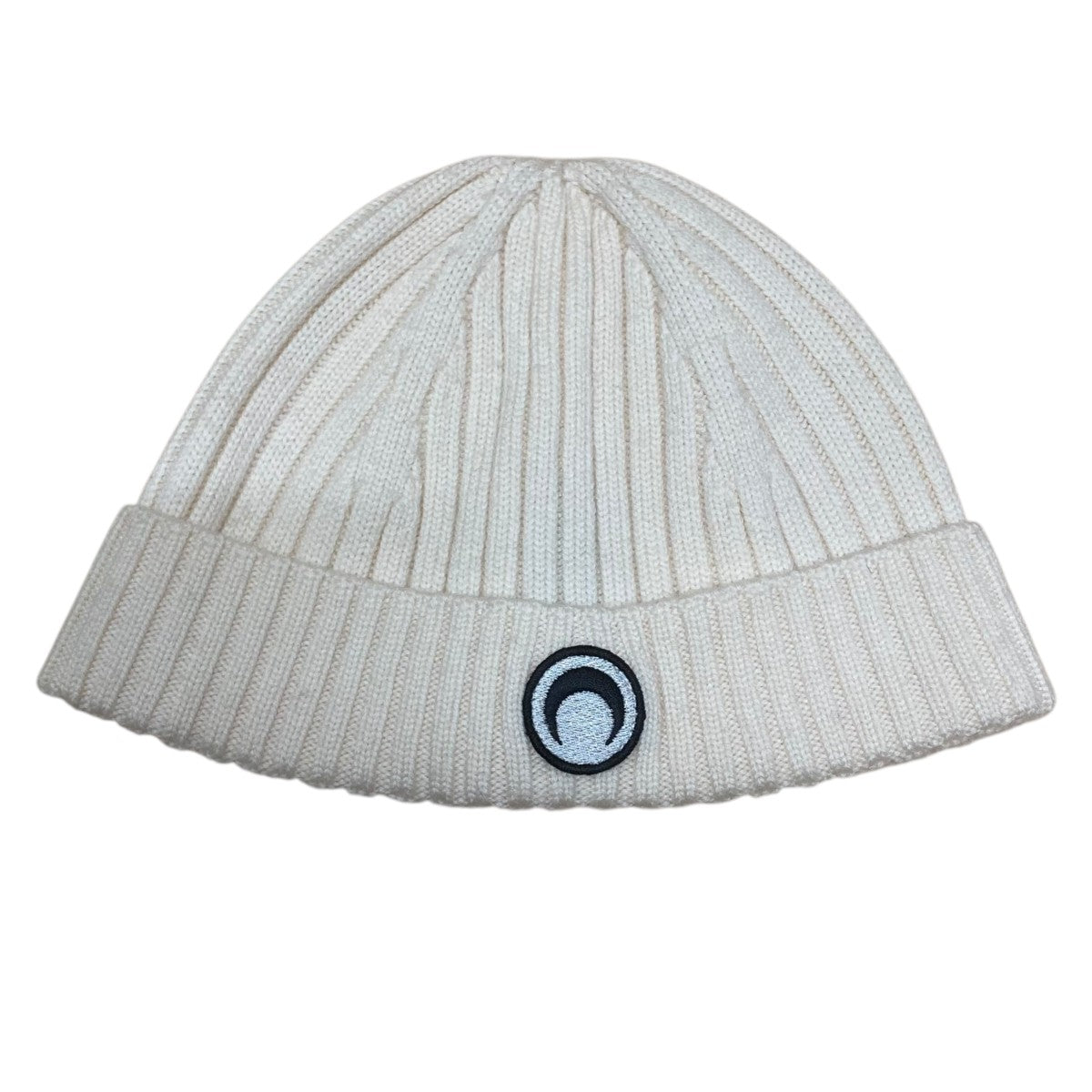 MARINE SERRE(マリーンセル) ロゴビーニー ニットキャップ アイボリー