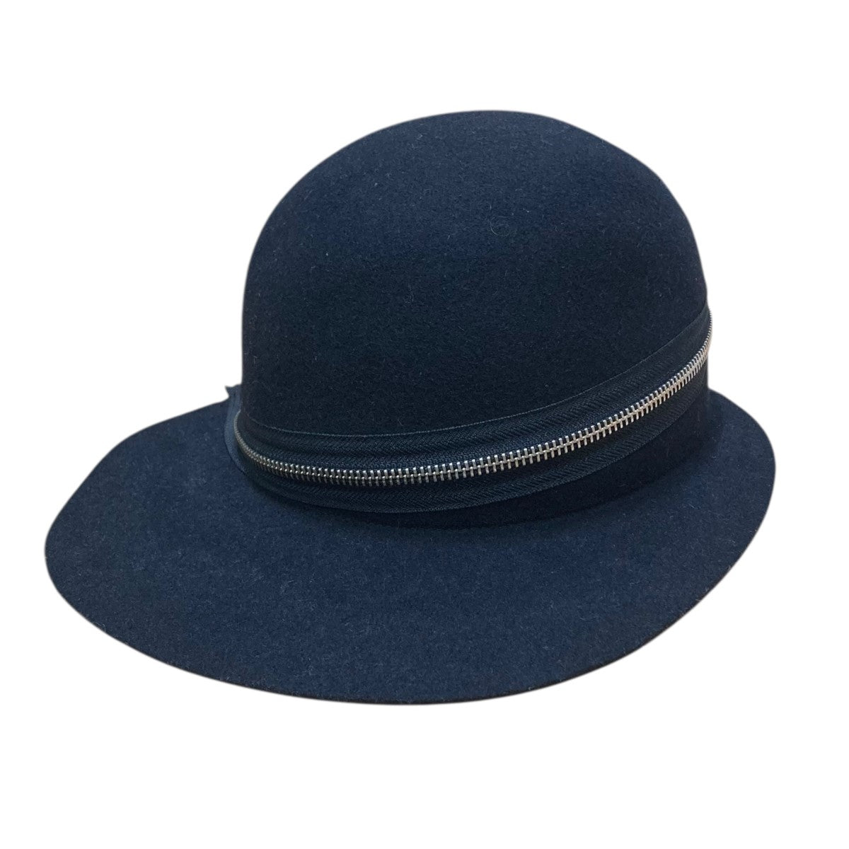 Black Wool CapジップウールメルトンキャップFN-H14-161