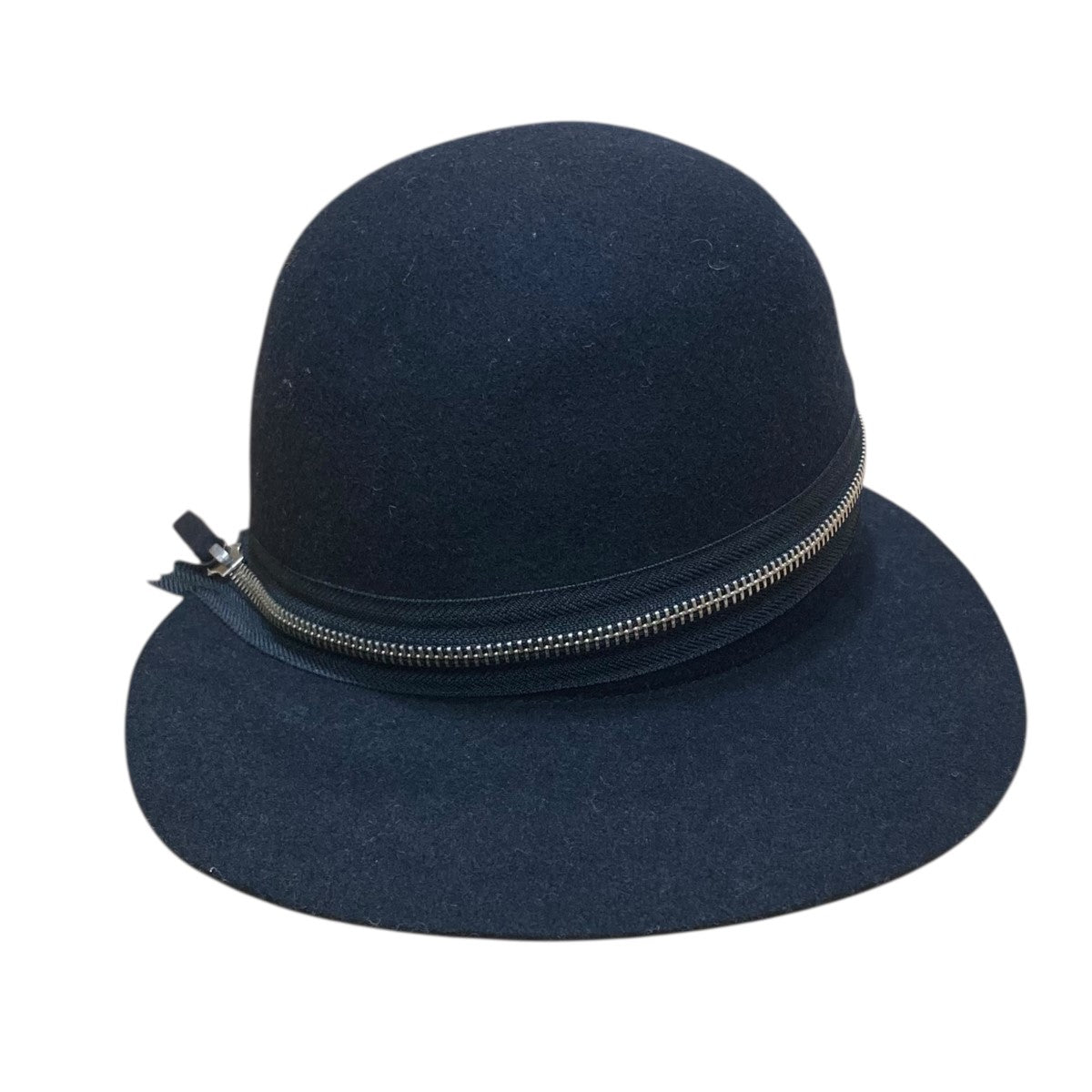 Black Wool CapジップウールメルトンキャップFN-H14-161