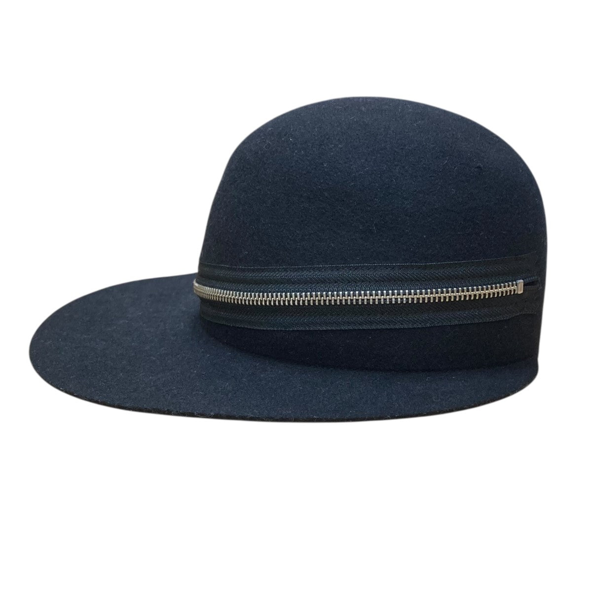 Black Wool CapジップウールメルトンキャップFN-H14-161