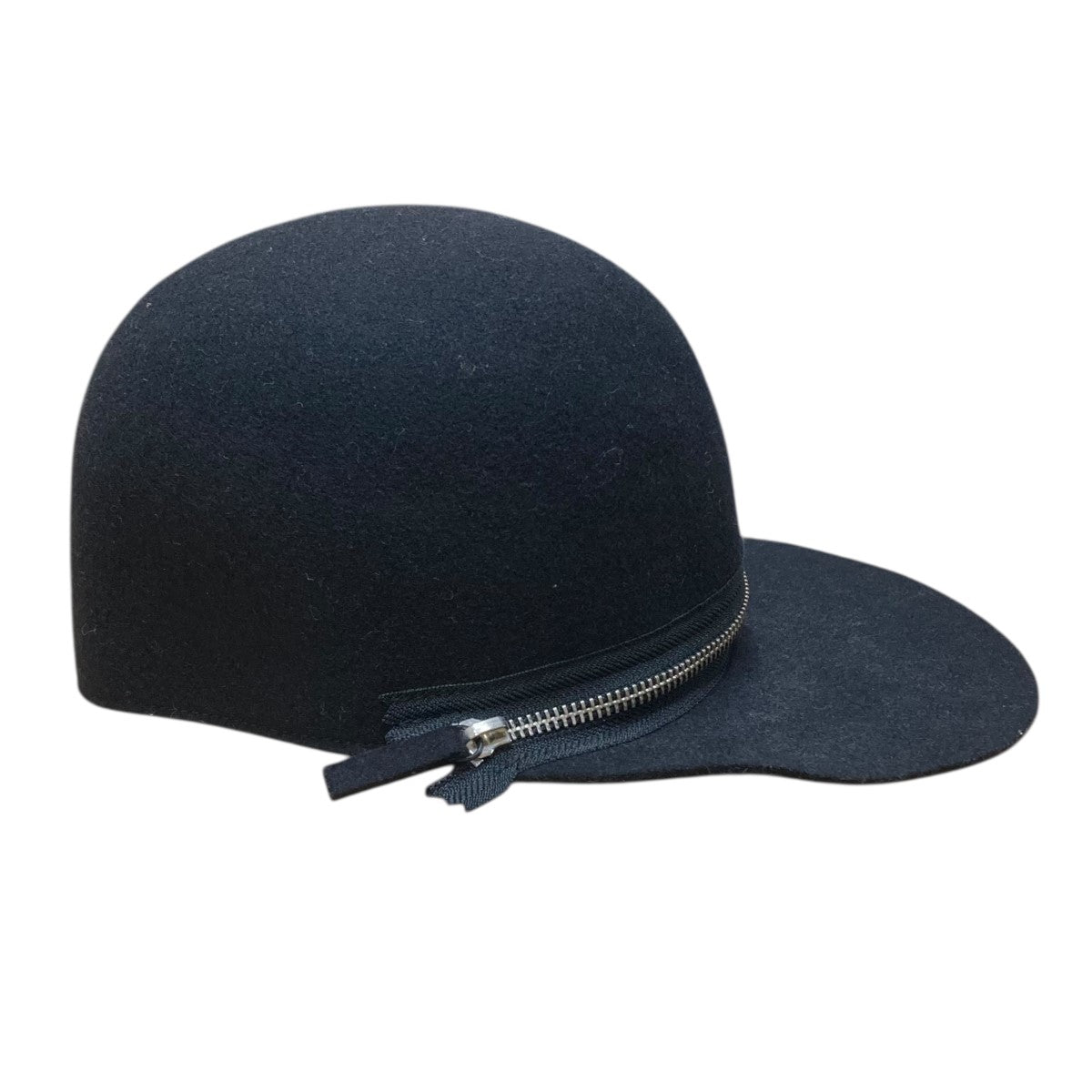 Black Wool CapジップウールメルトンキャップFN-H14-161