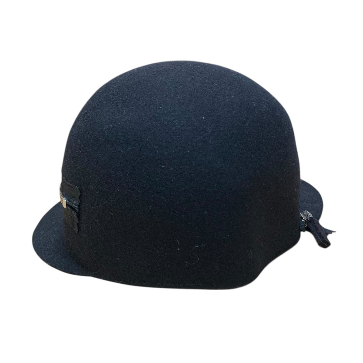 Black Wool CapジップウールメルトンキャップFN-H14-161