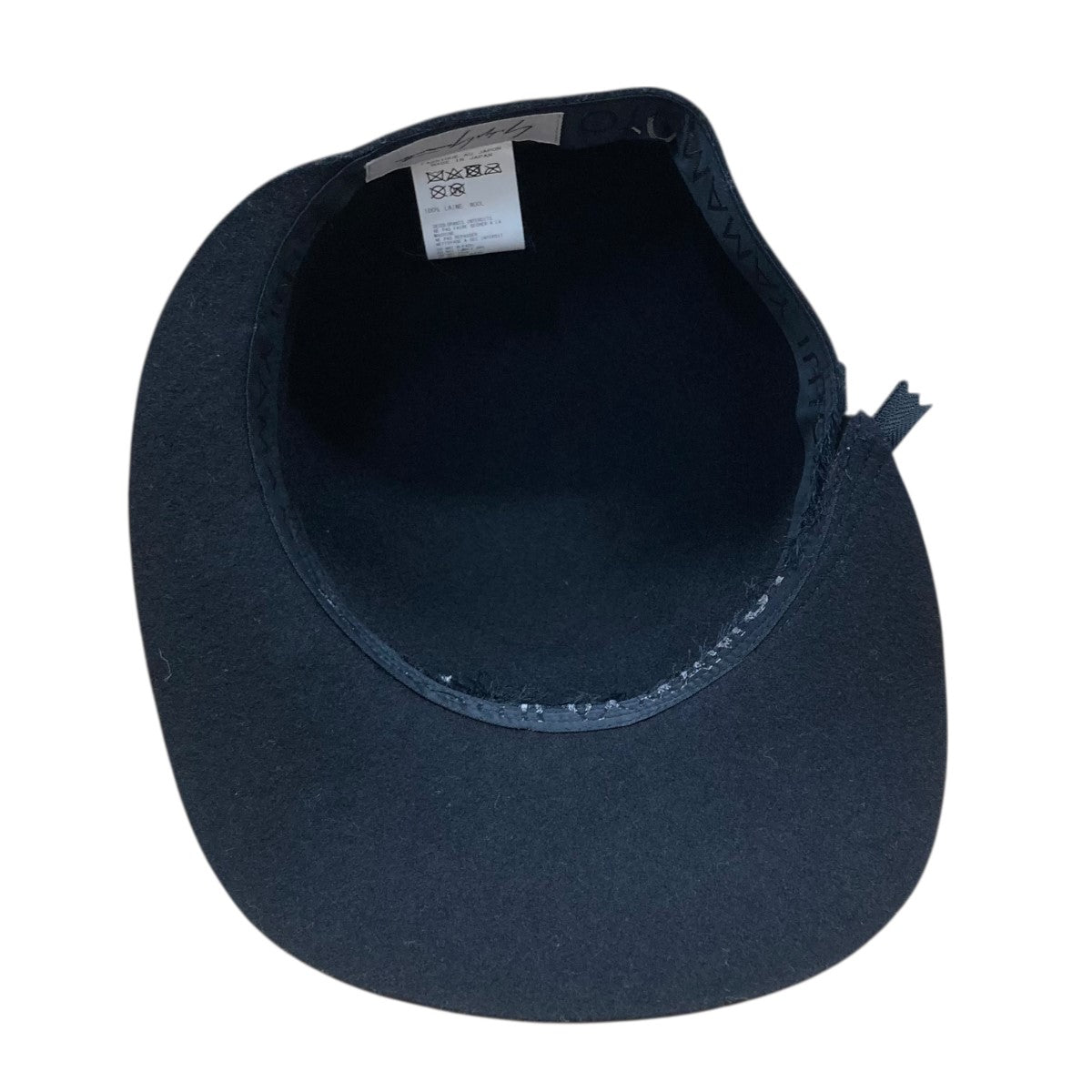 Black Wool CapジップウールメルトンキャップFN-H14-161