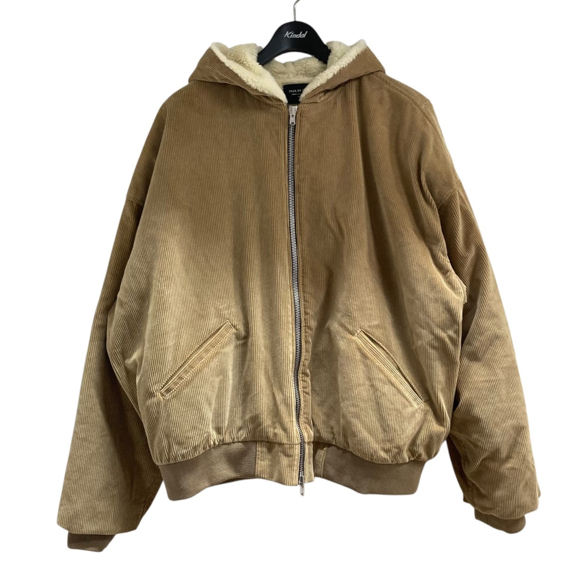 FEAR OF GOD コーデュロイフーデッドボアジャケット5C-17-CAHD-TAN 古着・中古-1枚目のアイテム画像