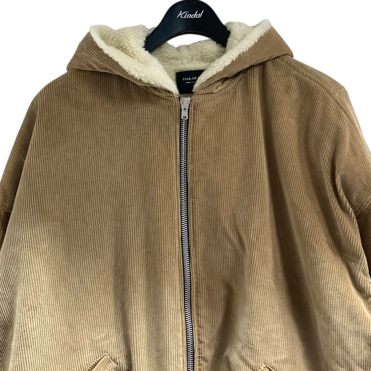 FEAR OF GOD コーデュロイフーデッドボアジャケット5C-17-CAHD-TAN 古着・中古-2枚目のアイテム画像
