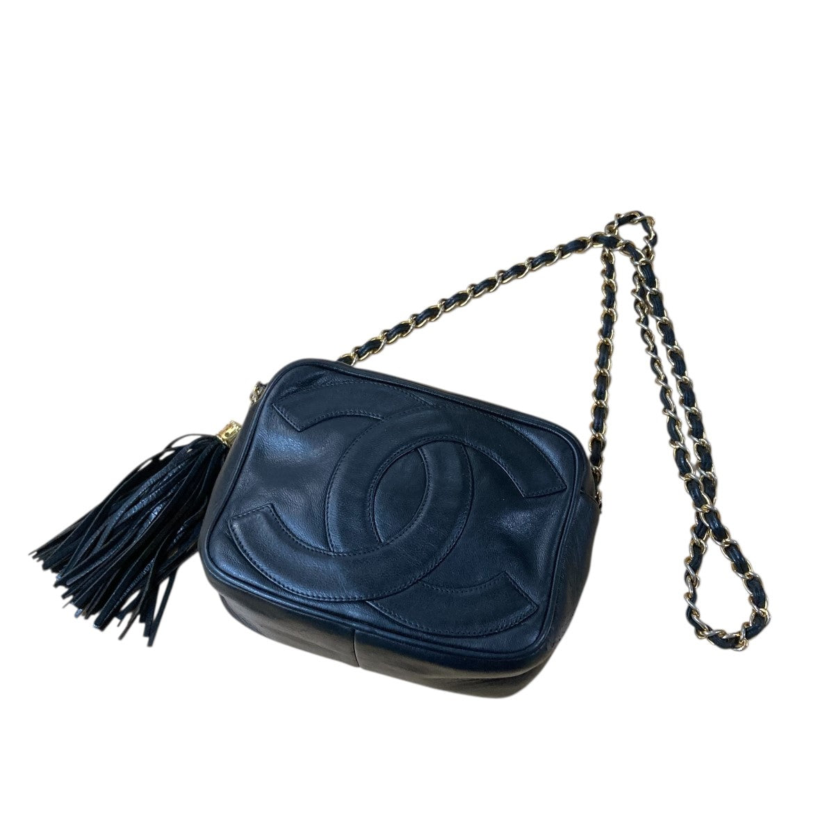 CHANEL ラムスキン デカココ ココマーク フリンジ ショルダーバッグ 古着・中古-1枚目のアイテム画像