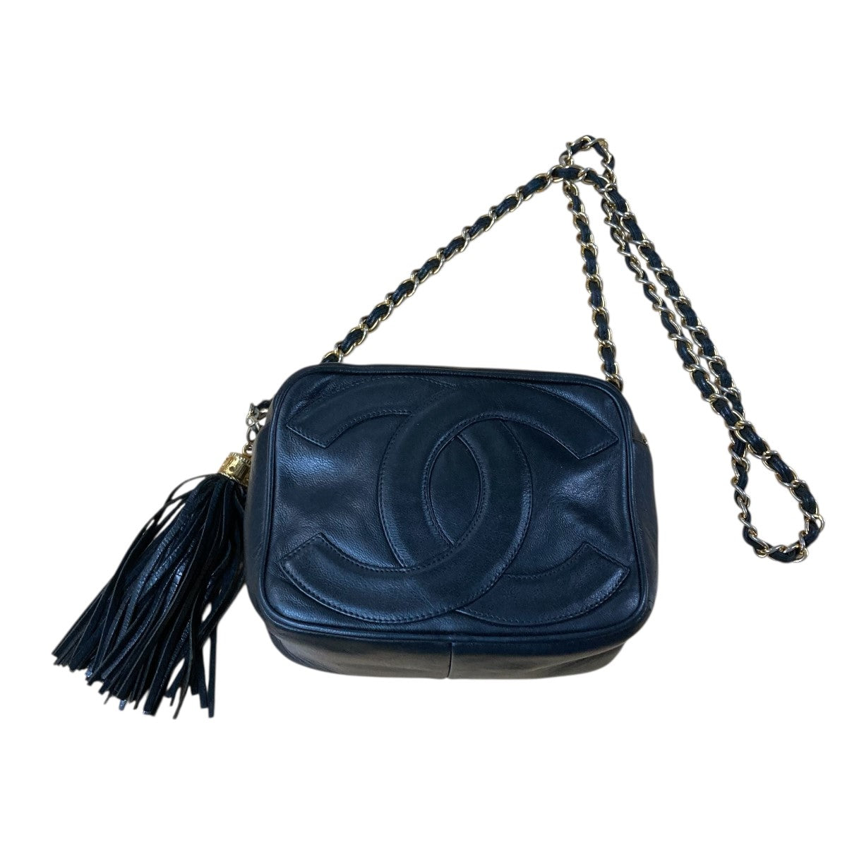CHANEL ラムスキン デカココ ココマーク フリンジ ショルダーバッグ 古着・中古-2枚目のアイテム画像