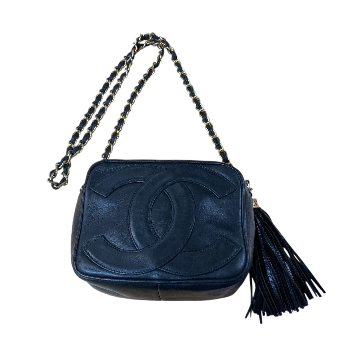 CHANEL ラムスキン デカココ ココマーク フリンジ ショルダーバッグ 古着・中古-4枚目のアイテム画像