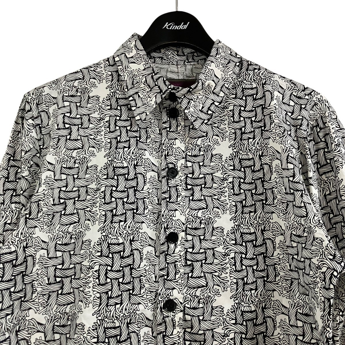 ロープ柄ロングシャツ