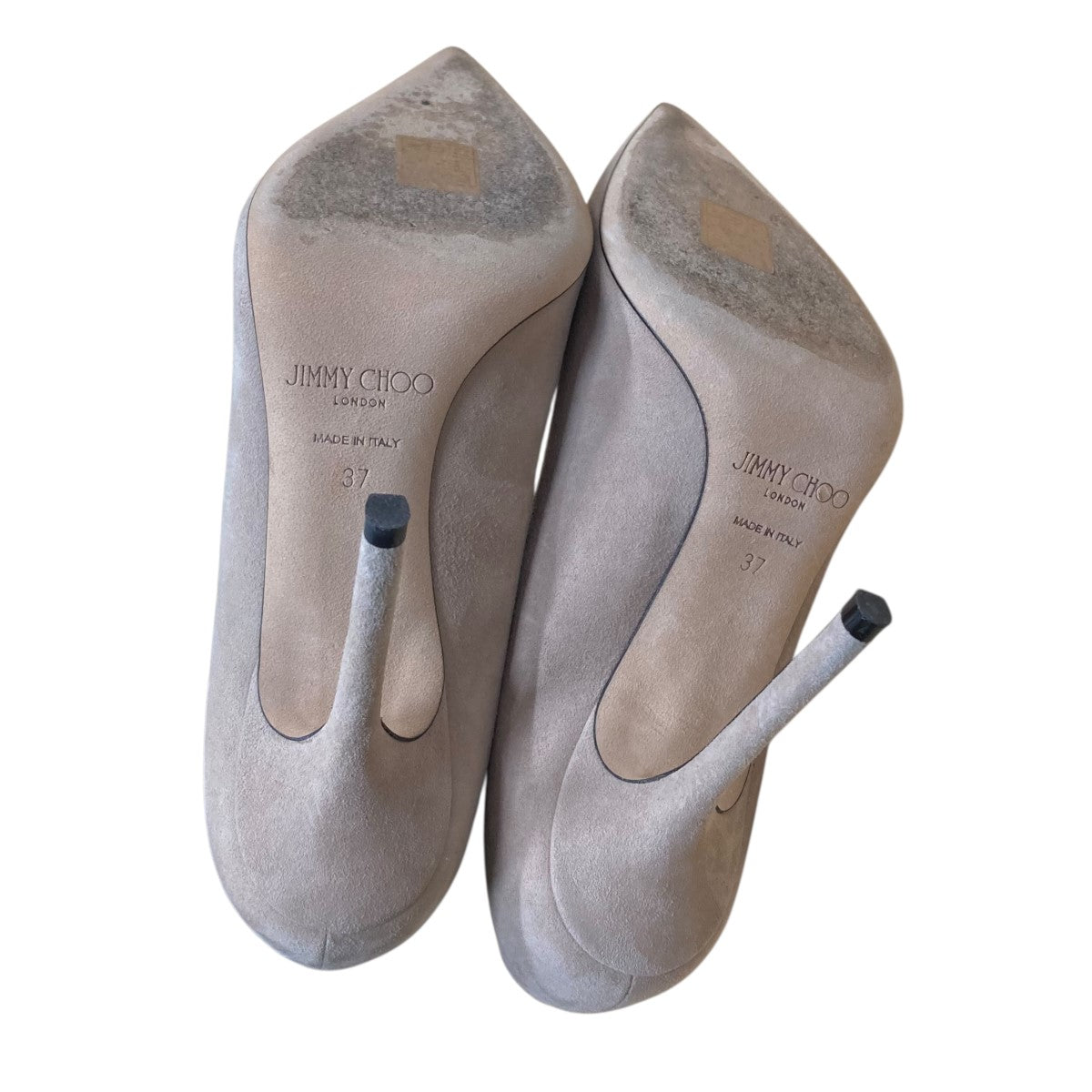 スウェードヒールパンプス